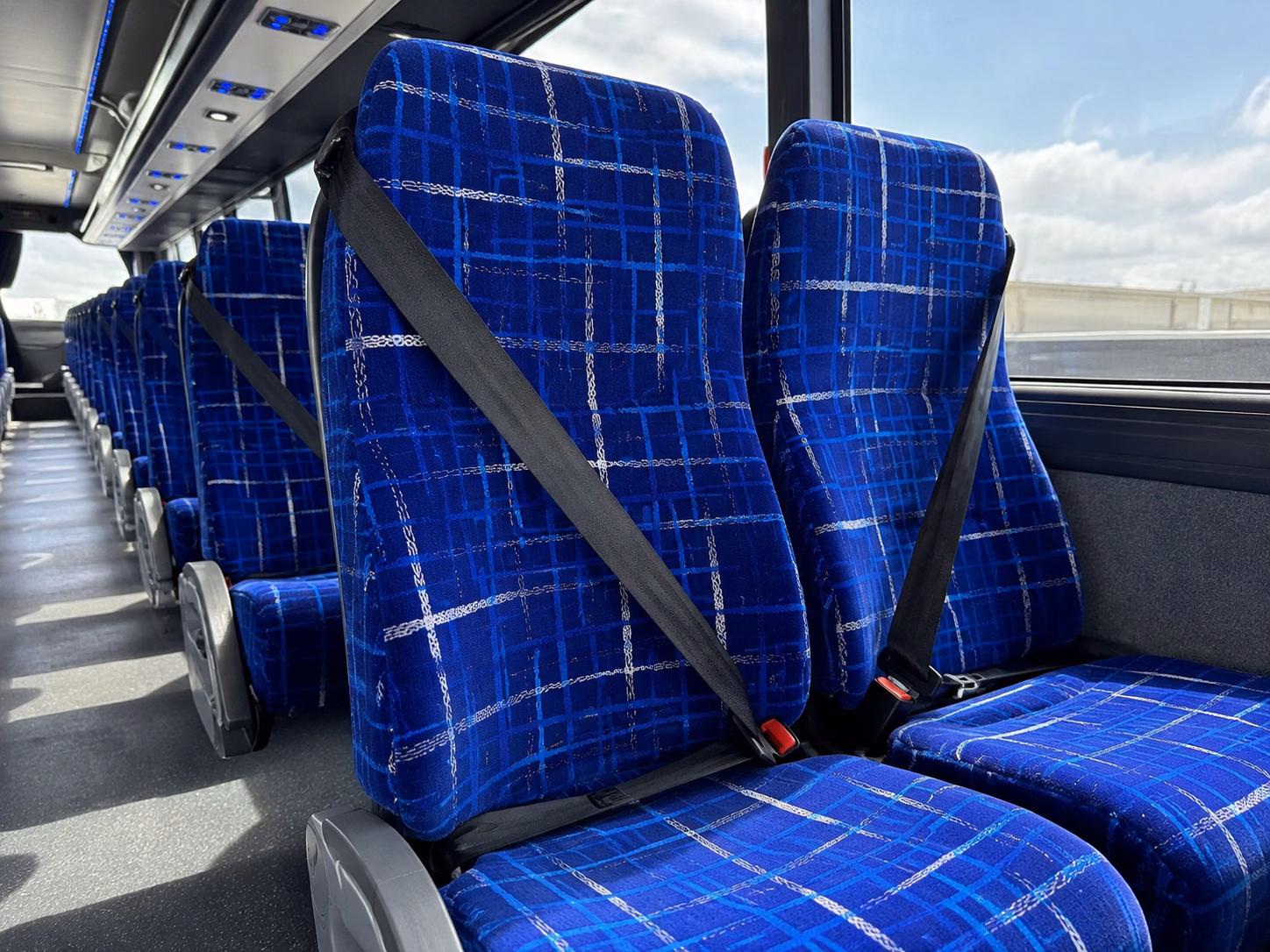 anaheim charter bus services interior